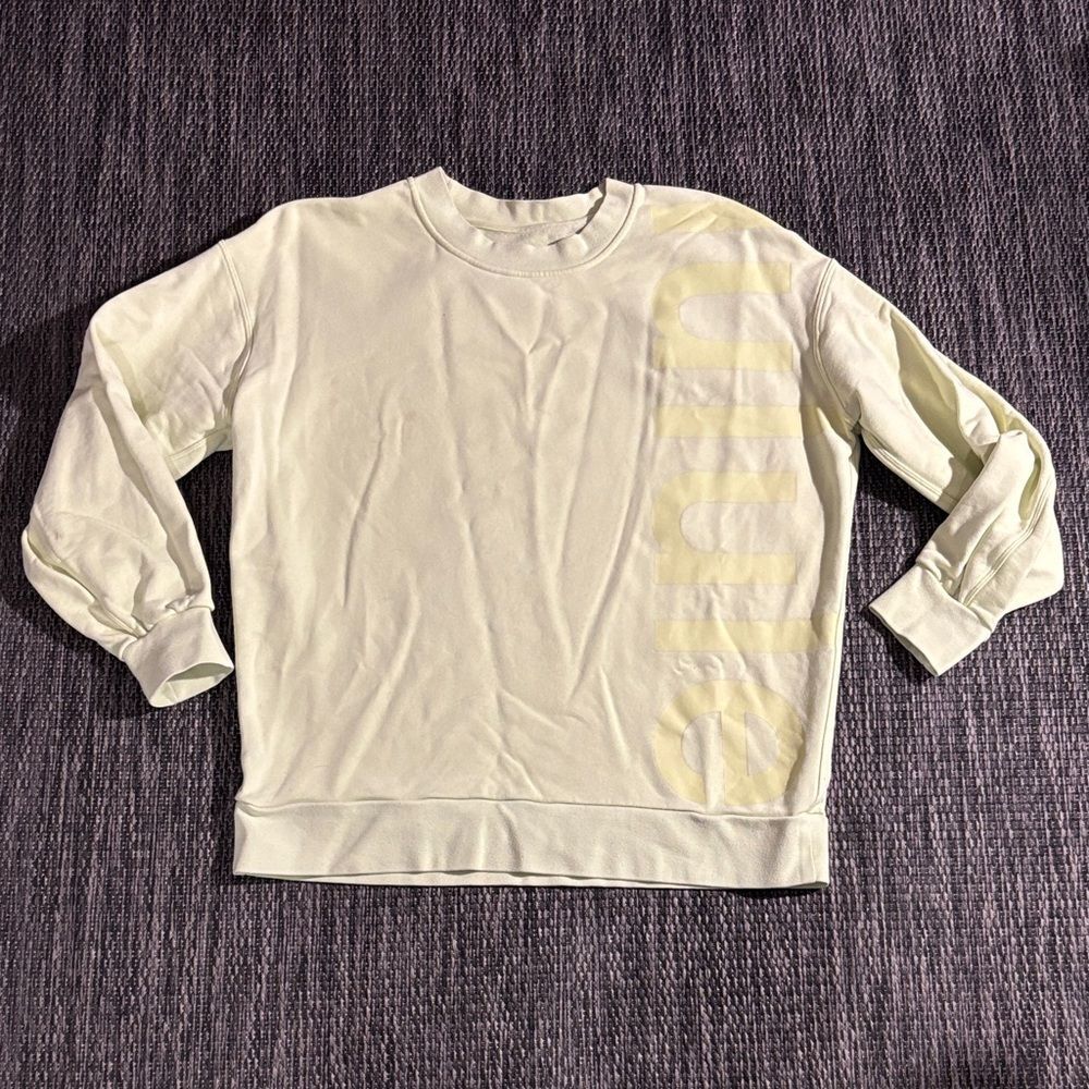 Lululemon perfectly oversized graphic spellout pullover